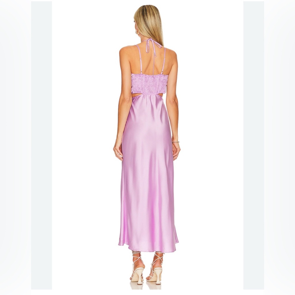 NWT SHOW ME YOUR MUMU Codie Cut Out midi Dress in Lilac size M - Picture 2 of 6